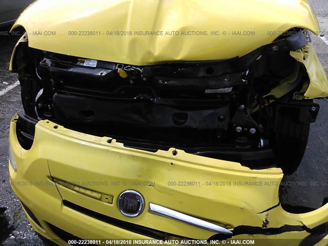 3C3CFFBR2DT539081 - 2013 FIAT 500 SPORT YELLOW photo 6