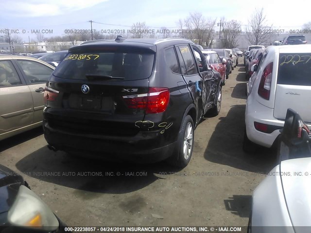 5UXWX9C57F0D57994 - 2015 BMW X3 XDRIVE28I BLACK photo 4