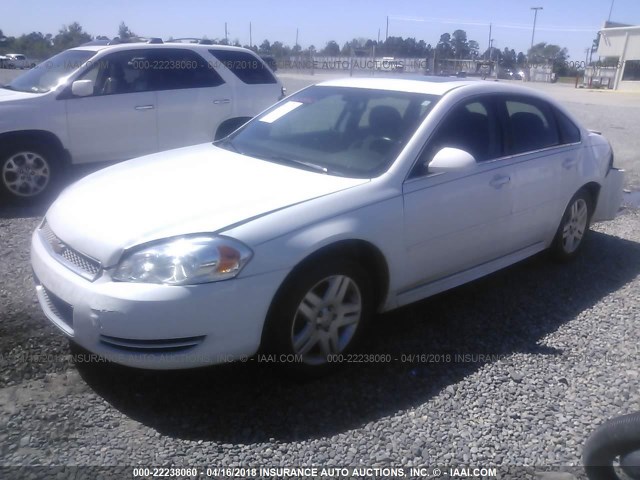 2G1WB5E32E1159904 - 2014 CHEVROLET IMPALA LIMITED LT WHITE photo 2