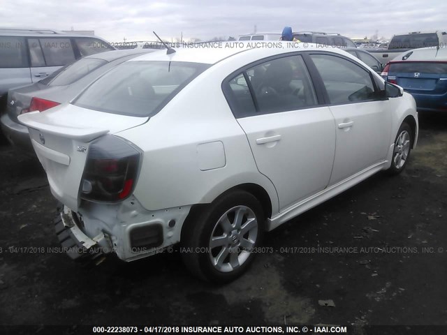 3N1AB6AP4BL636264 - 2011 NISSAN SENTRA 2.0/2.0S/SR/2.0SL WHITE photo 4