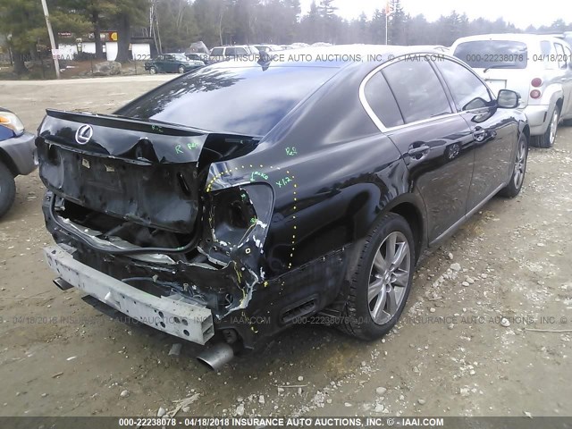 JTHCE96S080015717 - 2008 LEXUS GS 350 BLACK photo 4