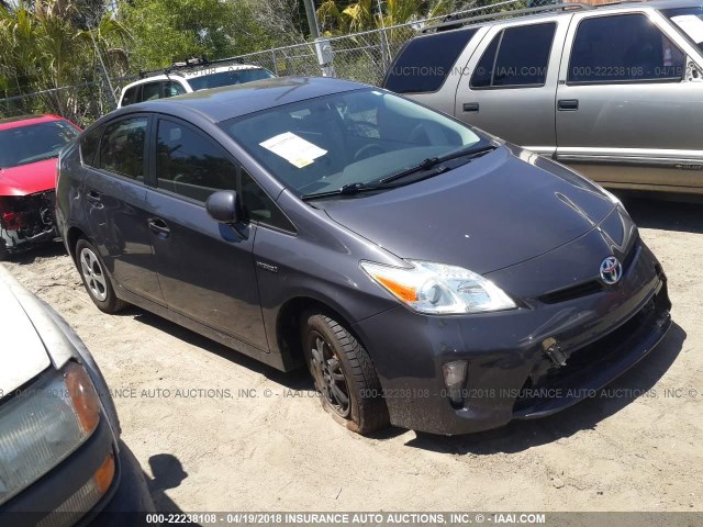 JTDKN3DU7D5700499 - 2013 TOYOTA PRIUS GRAY photo 1