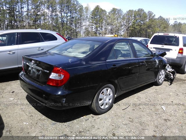 JTDBE32K840296871 - 2004 TOYOTA CAMRY LE/XLE BLACK photo 4