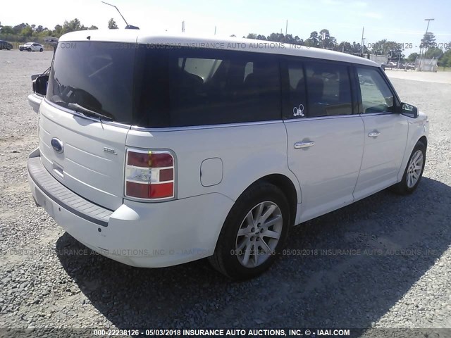 2FMDK52C79BA05140 - 2009 FORD FLEX SEL WHITE photo 4