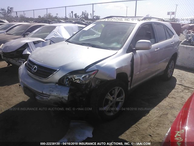 JTJHW31U372031758 - 2007 LEXUS RX 400H SILVER photo 2