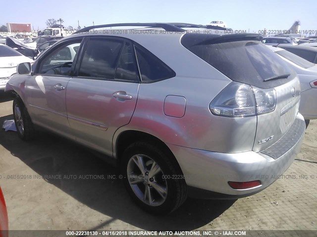 JTJHW31U372031758 - 2007 LEXUS RX 400H SILVER photo 3