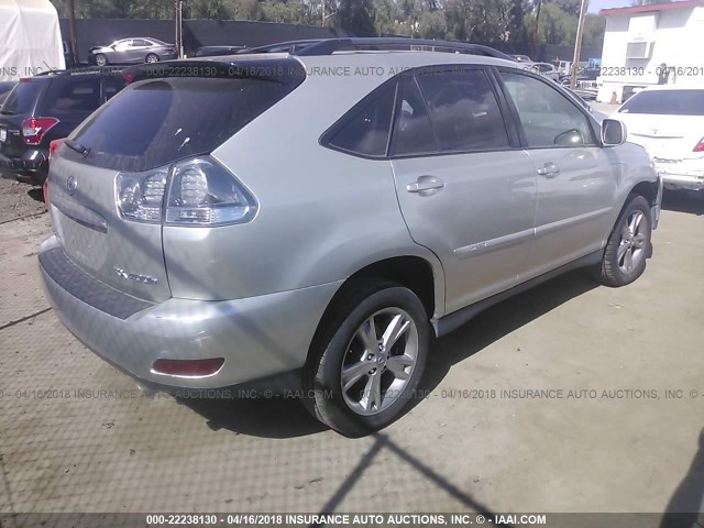 JTJHW31U372031758 - 2007 LEXUS RX 400H SILVER photo 4