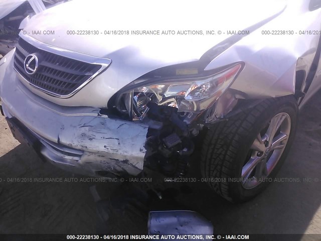 JTJHW31U372031758 - 2007 LEXUS RX 400H SILVER photo 6