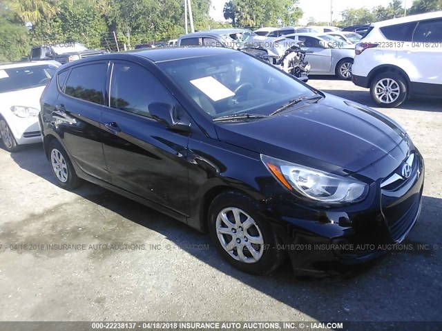 KMHCT5AE6DU140530 - 2013 HYUNDAI ACCENT GLS/GS BLACK photo 1