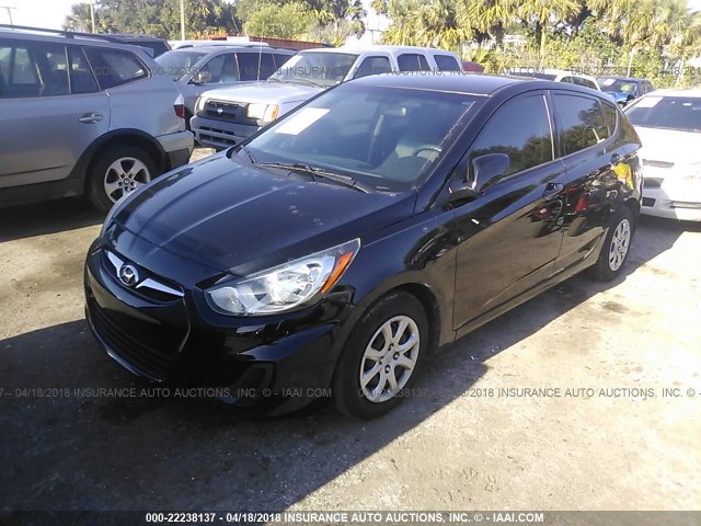 KMHCT5AE6DU140530 - 2013 HYUNDAI ACCENT GLS/GS BLACK photo 2