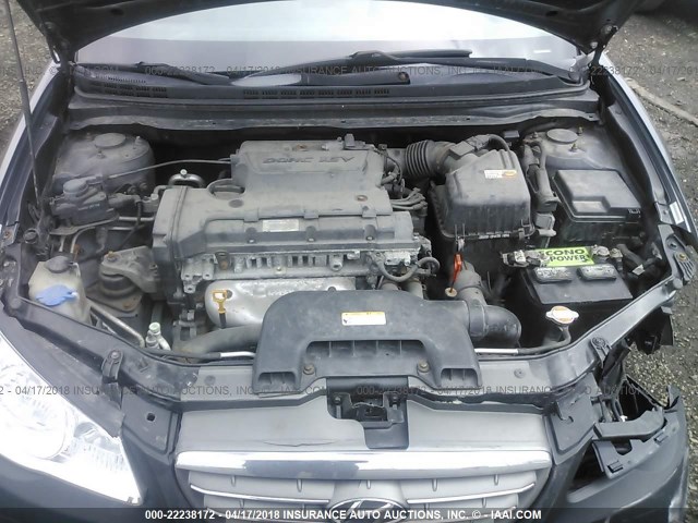 KMHDU46D69U688000 - 2009 HYUNDAI ELANTRA GLS/SE GRAY photo 10