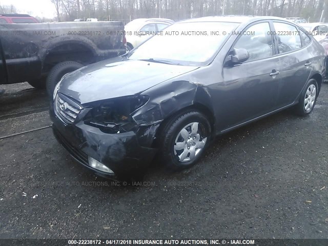 KMHDU46D69U688000 - 2009 HYUNDAI ELANTRA GLS/SE GRAY photo 6