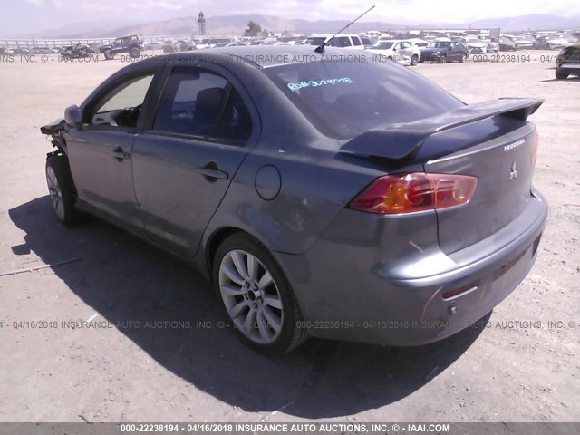 JA3AU86W09U007165 - 2009 MITSUBISHI LANCER GTS GRAY photo 3