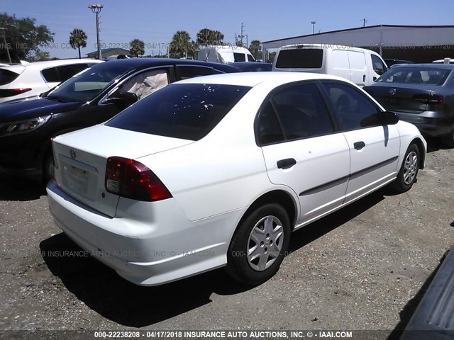 2HGES16315H628404 - 2005 HONDA CIVIC DX VP 白色 照片 4