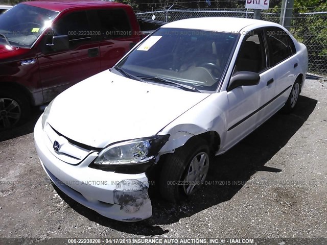 2HGES16315H628404 - 2005 HONDA CIVIC DX VP WHITE photo 6