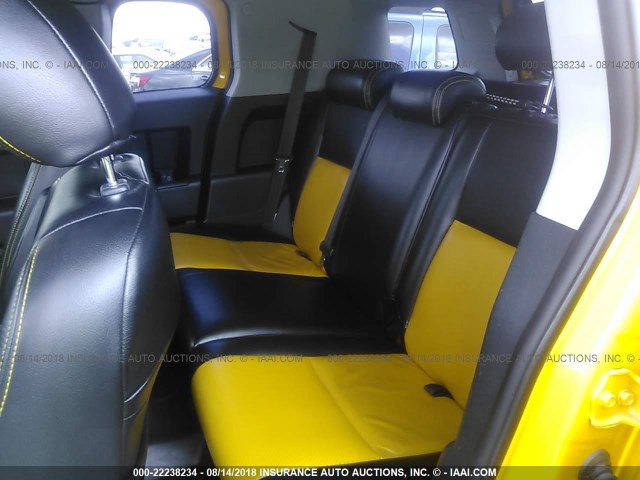 JTEBU11F08K030679 - 2008 TOYOTA FJ CRUISER YELLOW photo 8