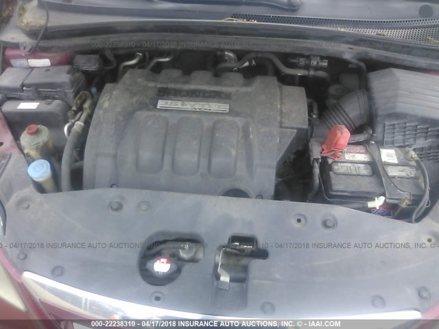 5FNRL38735B025212 - 2005 HONDA ODYSSEY EXL წითელი ფოტო 10