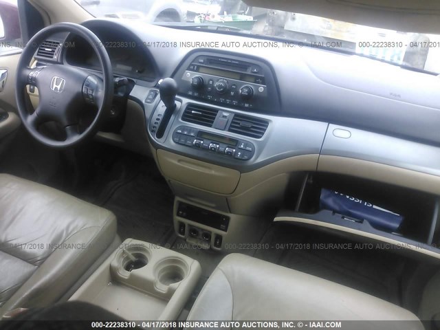 5FNRL38735B025212 - 2005 HONDA ODYSSEY EXL წითელი ფოტო 5