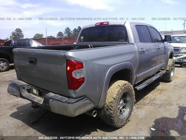 5TFHW5F16EX387456 - 2014 TOYOTA TUNDRA CREWMAX LIMITED SILVER photo 4