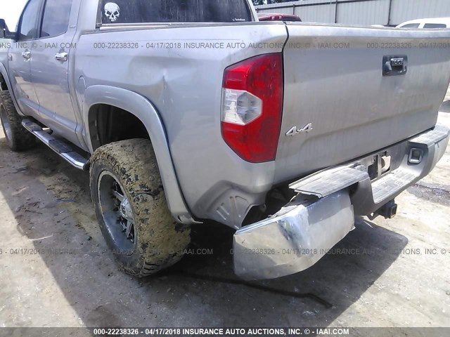 5TFHW5F16EX387456 - 2014 TOYOTA TUNDRA CREWMAX LIMITED SILVER photo 6