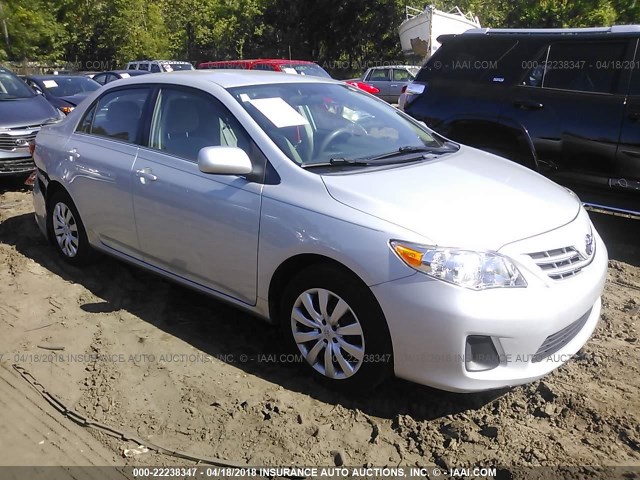 2T1BU4EE6DC115710 - 2013 TOYOTA COROLLA S/LE SILVER photo 1