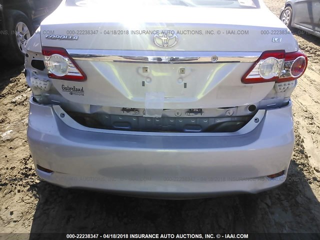 2T1BU4EE6DC115710 - 2013 TOYOTA COROLLA S/LE SILVER photo 6