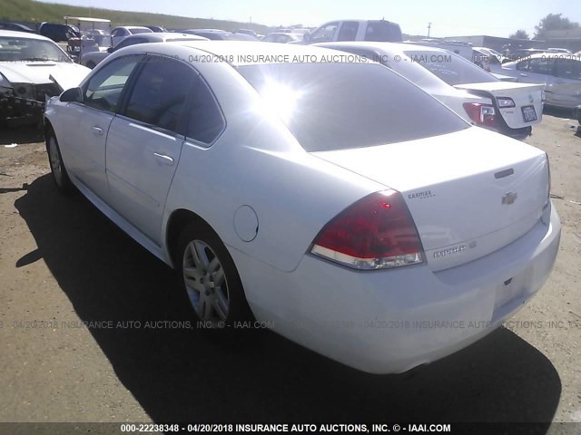 2G1WG5E37C1218654 - 2012 CHEVROLET IMPALA LT WHITE photo 3