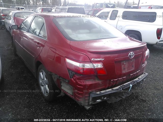 4T1BK46KX7U029927 - 2007 TOYOTA CAMRY NEW GENERAT LE/XLE/SE RED photo 3