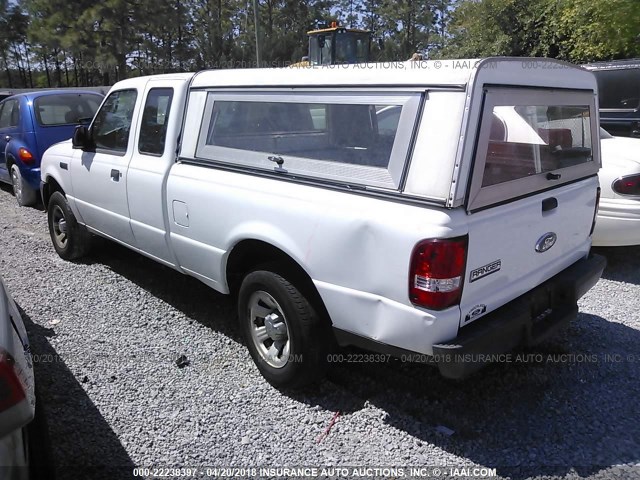 1FTYR14D87PA87885 - 2007 FORD RANGER SUPER CAB WHITE photo 3