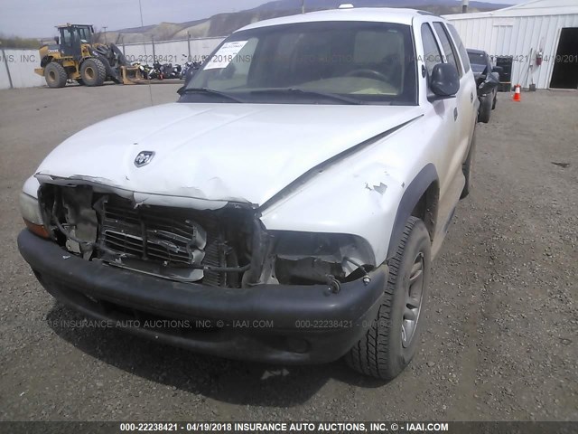 1D4HS38N23F623672 - 2003 DODGE DURANGO SPORT WHITE photo 6