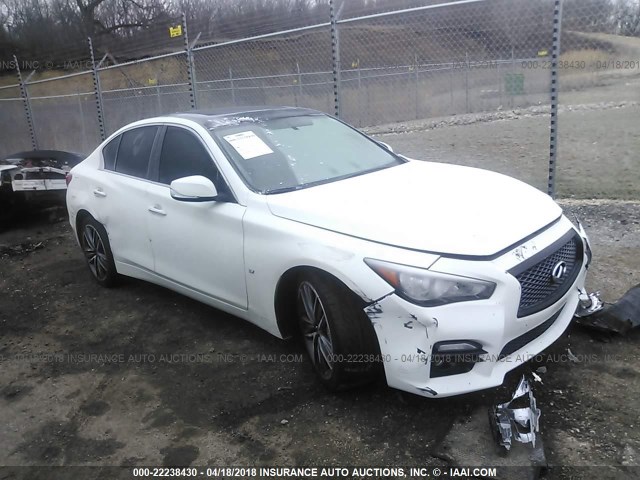 JN1BV7AR2EM690014 - 2014 INFINITI Q50 PREMIUM/SPORT WHITE photo 1