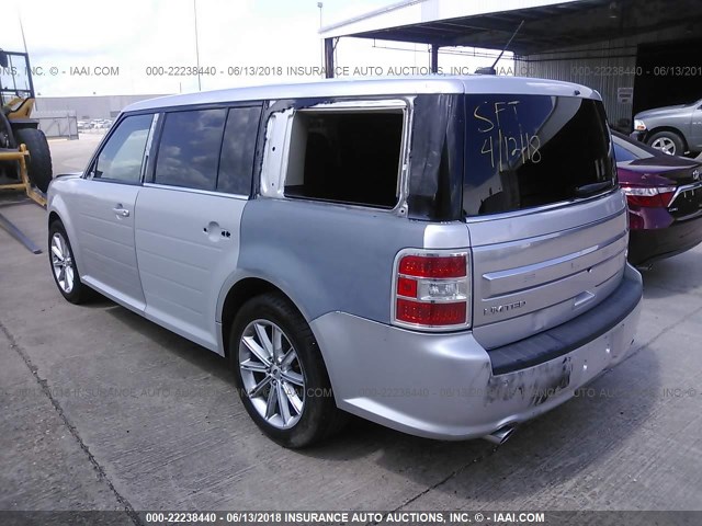 2FMGK5D81DBD12074 - 2013 FORD FLEX LIMITED SILVER photo 3