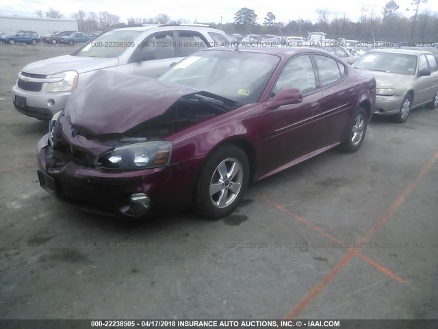 2G2WS522151346221 - 2005 PONTIAC GRAND PRIX GT BURGUNDY photo 2