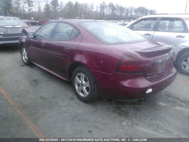 2G2WS522151346221 - 2005 PONTIAC GRAND PRIX GT BURGUNDY photo 3