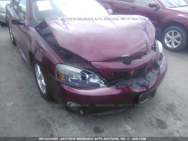 2G2WS522151346221 - 2005 PONTIAC GRAND PRIX GT BURGUNDY photo 6