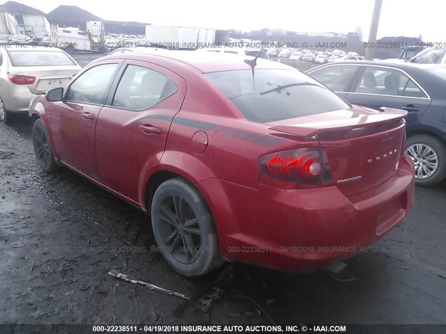 1B3BD1FG5BN524842 - 2011 DODGE AVENGER MAINSTREET RED photo 3