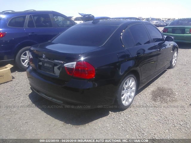 WBAVC535X7FZ79841 - 2007 BMW 328 I SULEV BLACK photo 4