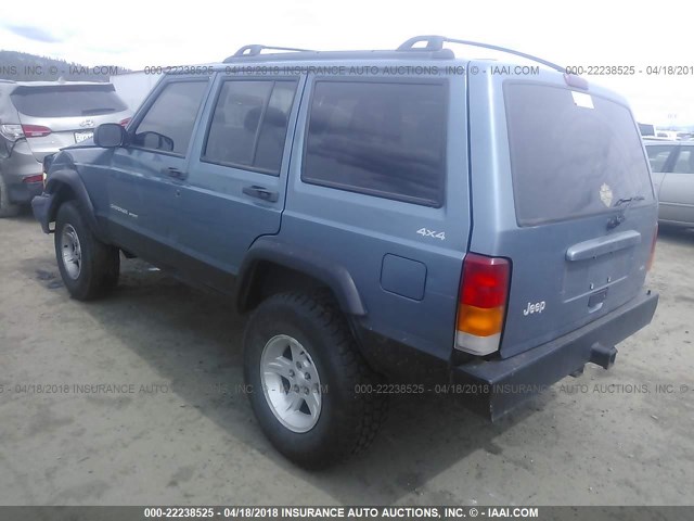 1J4FF68S5XL518609 - 1999 JEEP CHEROKEE SPORT/CLASSIC ლურჯი ფოტო 3