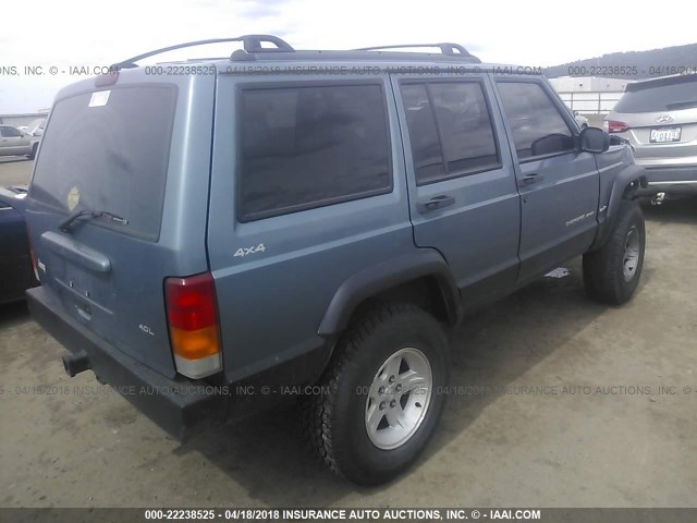 1J4FF68S5XL518609 - 1999 JEEP CHEROKEE SPORT/CLASSIC ლურჯი ფოტო 4