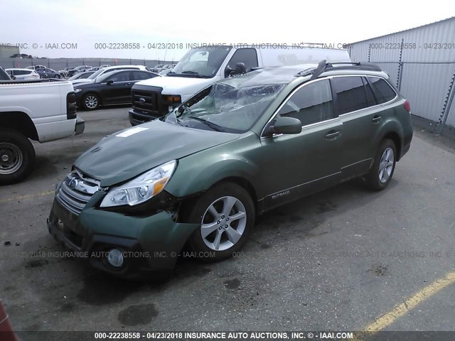 4S4BRCCC2D3287962 - 2013 SUBARU OUTBACK 2.5I PREMIUM 绿色 照片 2