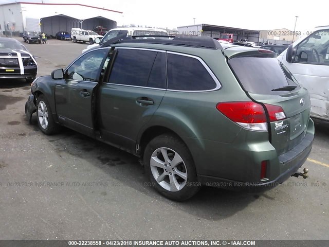 4S4BRCCC2D3287962 - 2013 SUBARU OUTBACK 2.5I PREMIUM 绿色 照片 3