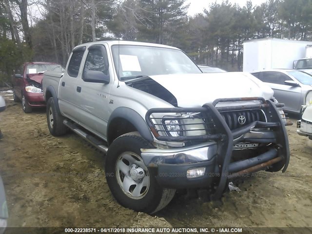 5TEHN72N22Z896763 - 2002 TOYOTA TACOMA DOUBLE CAB SILVER photo 1