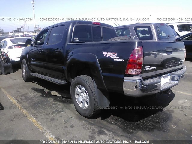 5TEJU62N07Z377104 - 2007 TOYOTA TACOMA DOUBLE CAB PRERUNNER BLACK photo 3