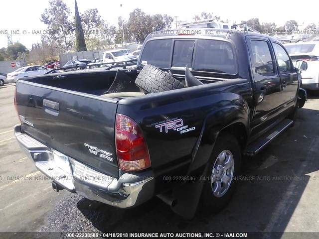 5TEJU62N07Z377104 - 2007 TOYOTA TACOMA DOUBLE CAB PRERUNNER BLACK photo 4