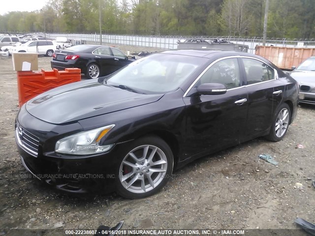 1N4AA5AP9BC804508 - 2011 NISSAN MAXIMA S/SV BLACK photo 2