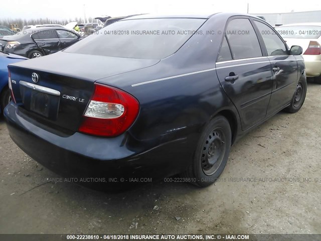 4T1BE32K63U642774 - 2003 TOYOTA CAMRY LE/XLE/SE ლურჯი ფოტო 4