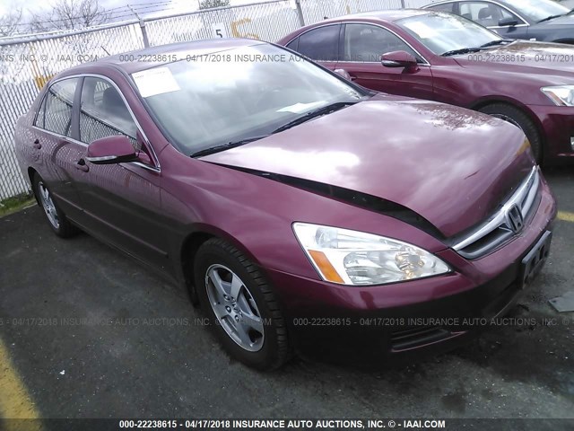 JHMCN36506C002162 - 2006 HONDA ACCORD HYBRID RED photo 1