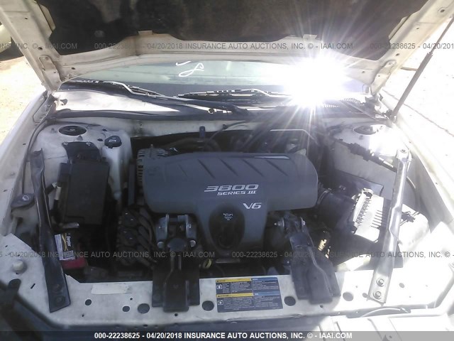 2G2WP522251251300 - 2005 PONTIAC GRAND PRIX WHITE photo 10