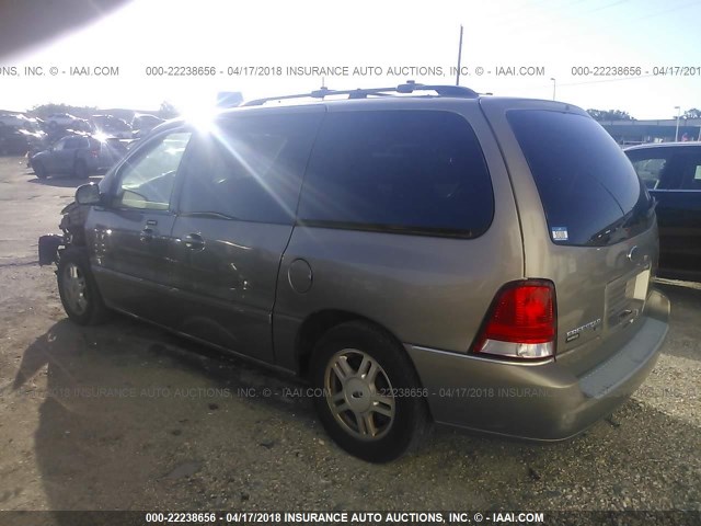 2FMZA52285BA50906 - 2005 FORD FREESTAR SEL GOLD photo 3