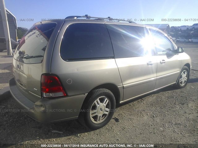 2FMZA52285BA50906 - 2005 FORD FREESTAR SEL GOLD photo 4